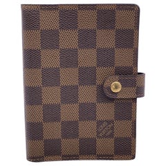 Louis Vuitton Vintage Damier Ebene Canvas 6 Ring Agenda Cover PM