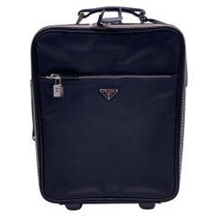 Prada Black Nylon Rolling Suitcase Wheeled Travel Bag Trolley