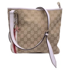 Gucci Beige Monogram Canvas Joliecoeur Messenger Shoulder Bag
