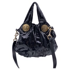 Gucci Black Vinyl Canvas Hysteria Tote Bag Handbag
