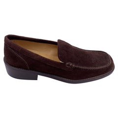 Loro Piana Vintage Brown Suede Mocassins Loafers Shoes Size 35