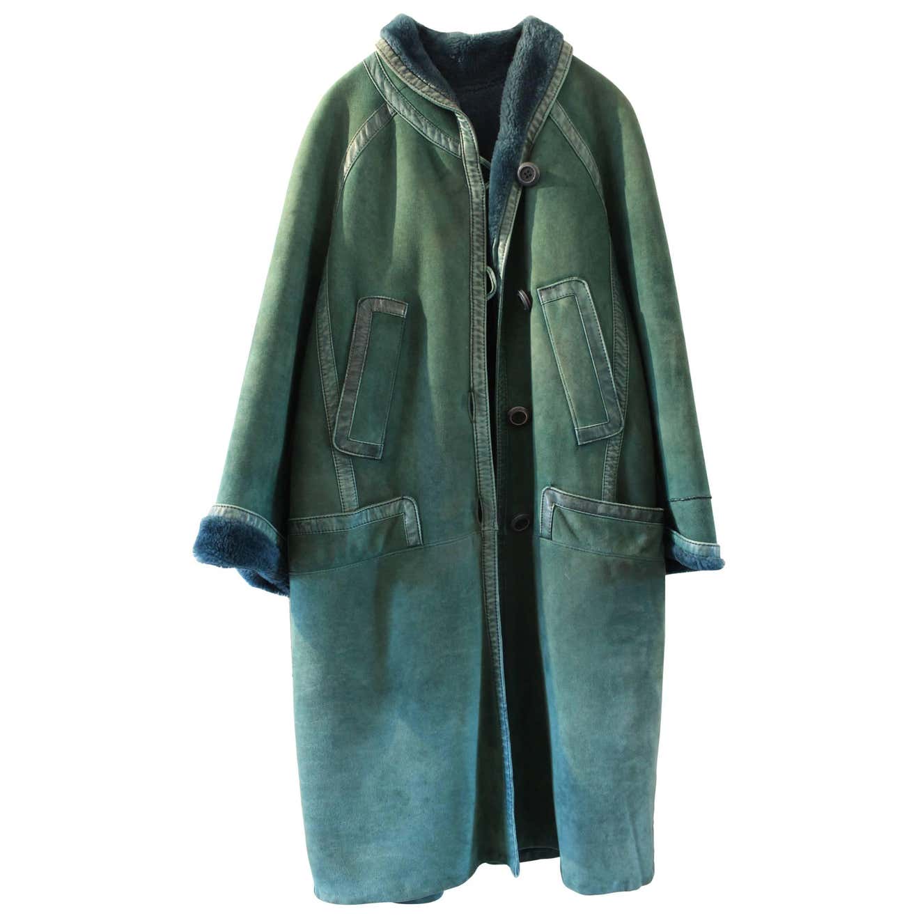 Christian Dior Vintage Green Leather Coat at 1stDibs | vintage green coat