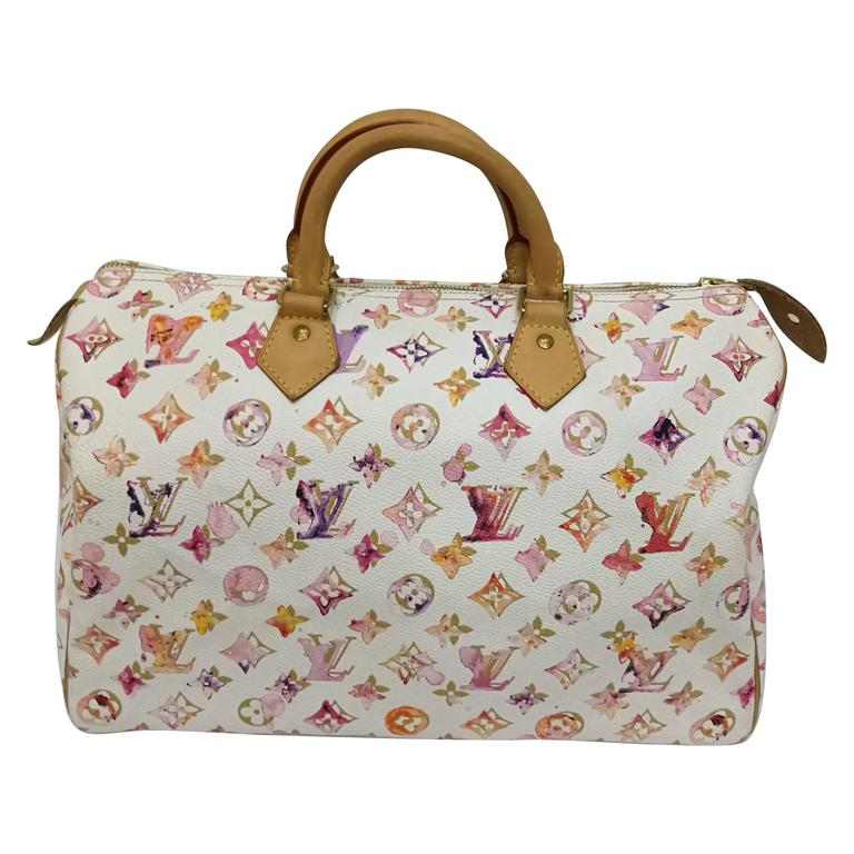 Louis Vuitton 35 Speedy Watercolour Aquarelle Monogram Limited Edition Bag