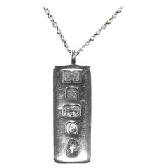 Late 20th Century AJD Sterling Silver Ingot