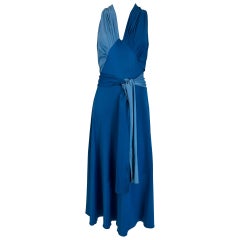 Giorgio di Sant' Angelo Traje de cuerpo envolvente de jersey elástico y falda a juego Años 70