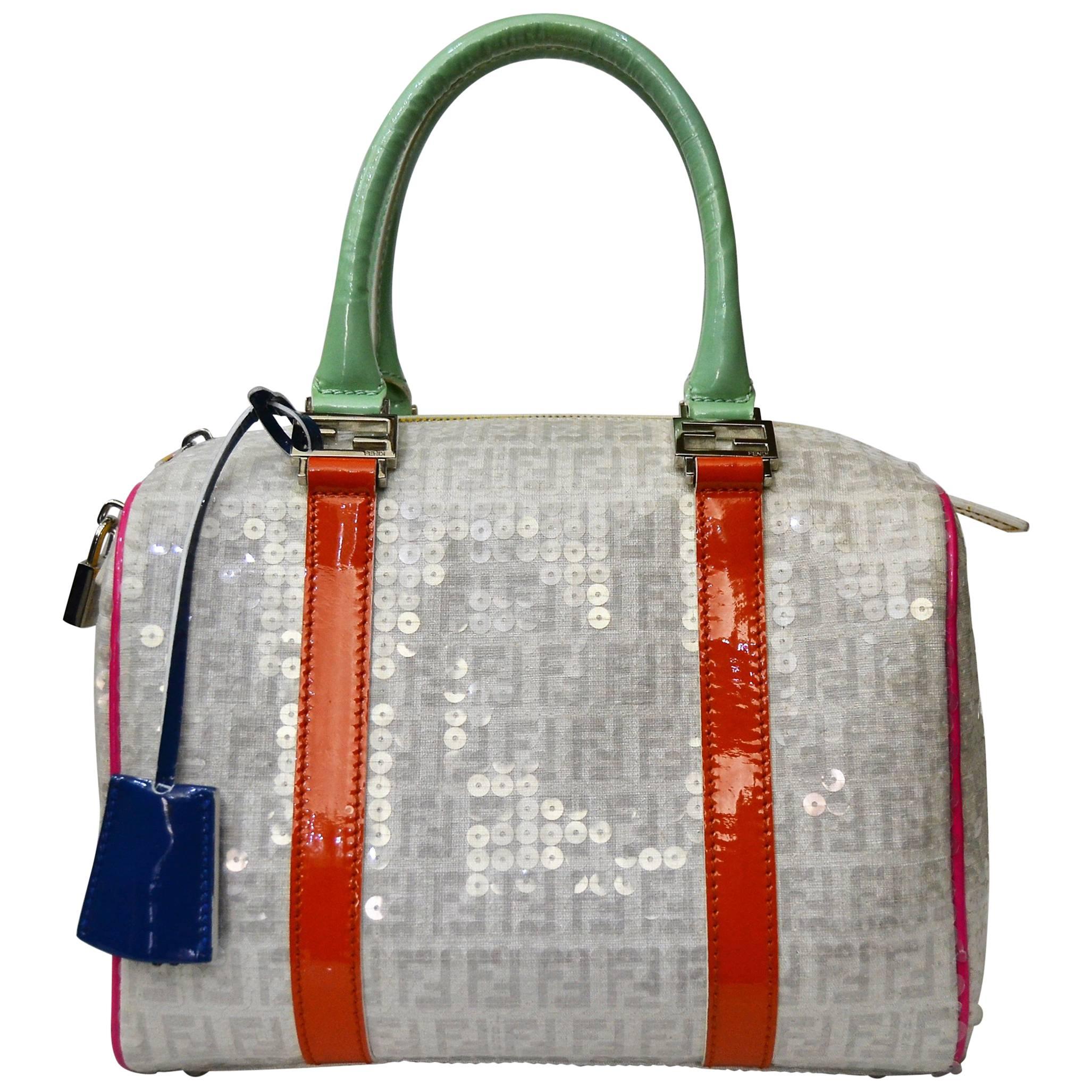 Fendi Forever Multitone Sequins boston Bag