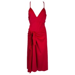 Giorgio di Sant' Angelo Red Stretch Jersey Body/Swim Suit & Wrap Skirt 1970s