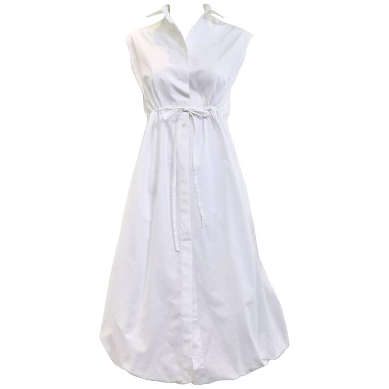ALAIA white cotton summer dress For Sale at 1stdibs