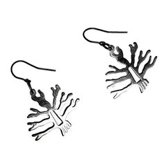 AJD Sterling Silver NAZCA Line tree Earrings