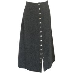 Dolce & Gabbana grey wool skirt