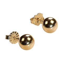 AJD Sparkling Yellow Gold 14k 6mm Stud Earrings