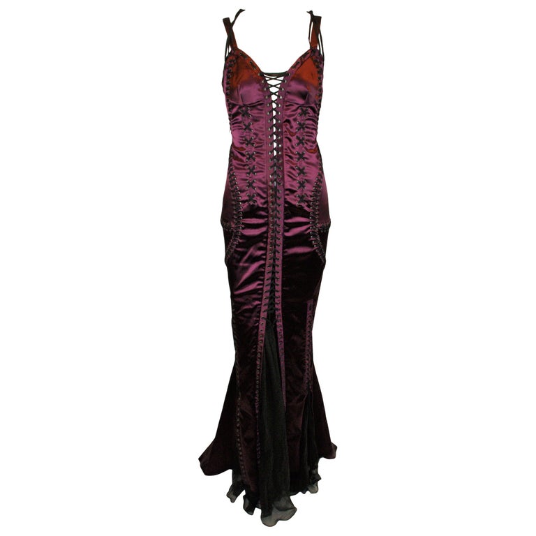 dolce and gabbana red velvet dress Satin draped calf-length dress in Red for Women
