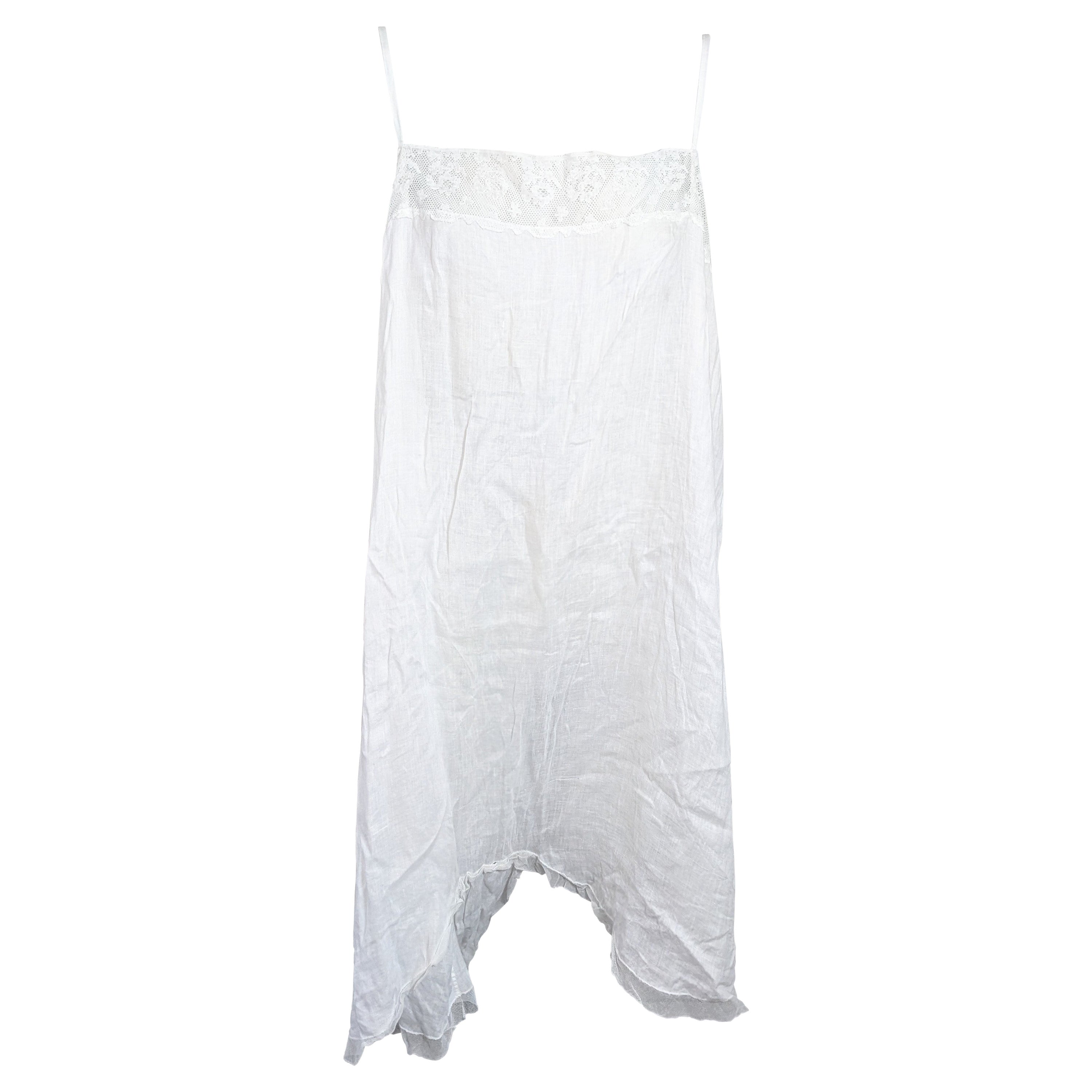 Antique Lace Trimmed Cotton Bastiste Teddy For Sale