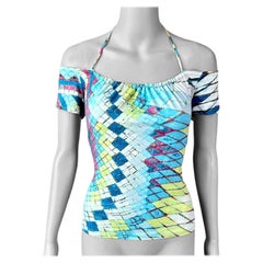 Roberto Cavalli - P/E 2004 - Camicia a manica fredda off shoulder Blouse Top