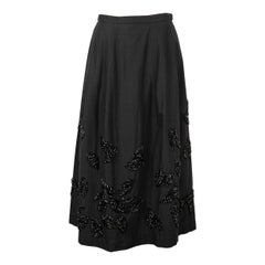 Vintage Peachoo + Krejberg Black Cotton Skirt