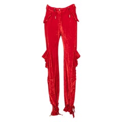 Christian Dior Red Velvet Pants, 2003