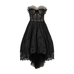 Vestido corpiño de encaje, años 90