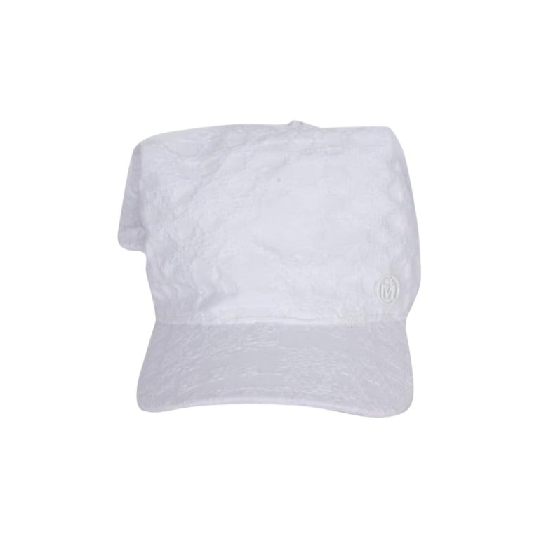 Maison Michel Chapeau/cape Foulard en coton blanc