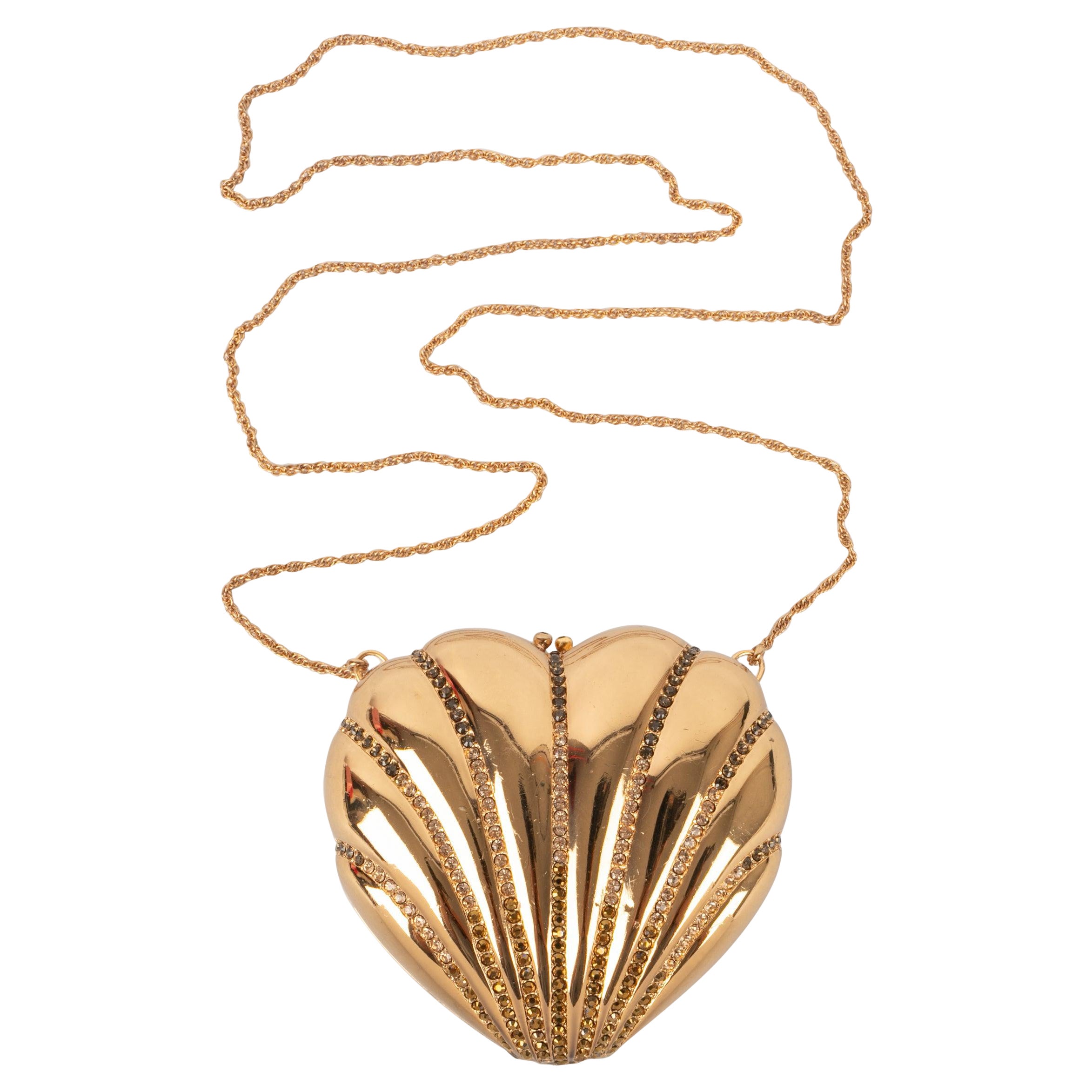 Bolso/Minaudière Azzaro Metal Dorado