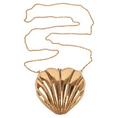 Azzaro Gold Metall Tasche/Minaudière