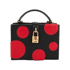 Dolce & Gabbana Black Lamb Leather Briefcase Bag