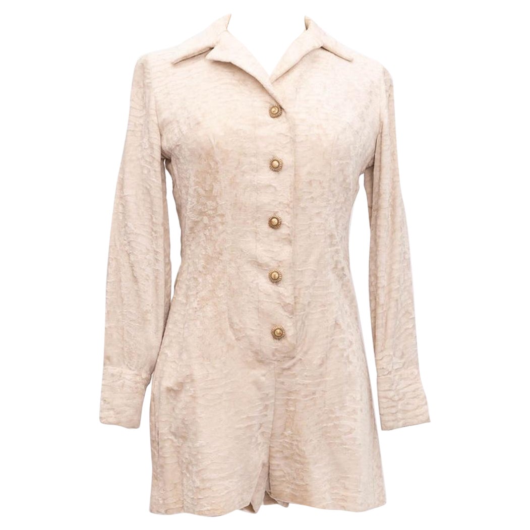 Short en velours beige Michele Morgan