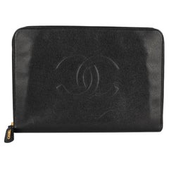 Chanel Black Caviar Grained Calfskin Briefcase, 1992