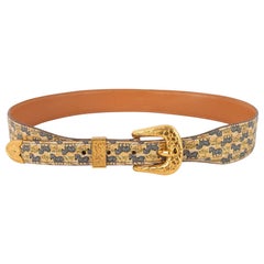 Ceinture en cuir à motifs animaliers Hermès