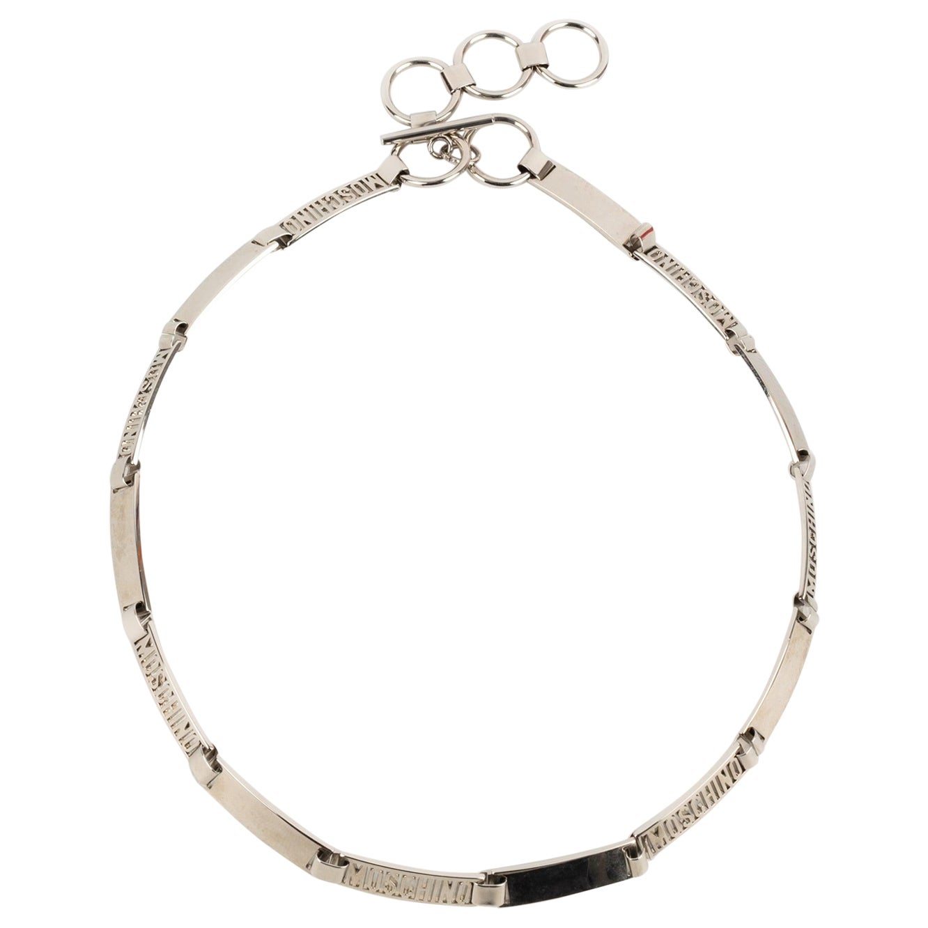 Moschino  Cintura in metallo argentato in vendita