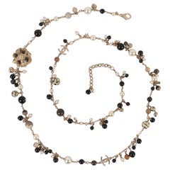 Chanel Long Silvery Metal Necklace, 2011