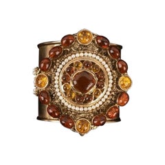 Chanel Cuff Bracelet Made of Rresin and Costume Pearls, 2011