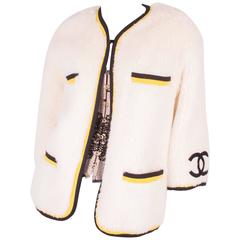 Chanel Alpaca Vintage Jacket 1994 - ivory white