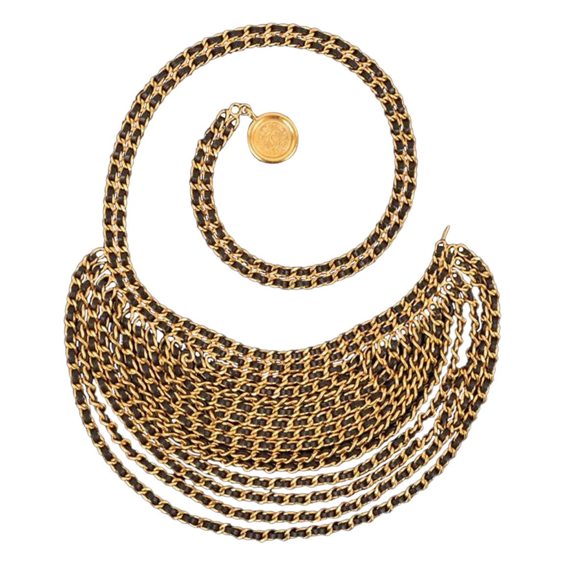 Chanel Golden Metal Chain Belt, 1993 For Sale