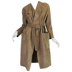 Spring 2014 Burberry Prosum Suede Runway Show Piece Coat 12