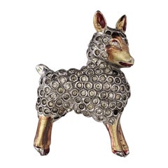 Vintage Marcel Boucher Enamel Pave Lamb