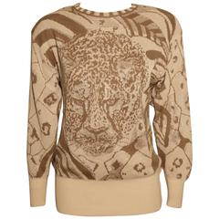Vintage Escada Cheetah Print Sweater