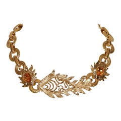 Goossens for YVES SAINT LAURENT Collar pez con cristales facetados de topacio