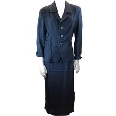 Matsuda Grey Linen Jacket and Long Skirt Set