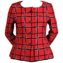 1960's JAMES GALANOS red wool jacket 12