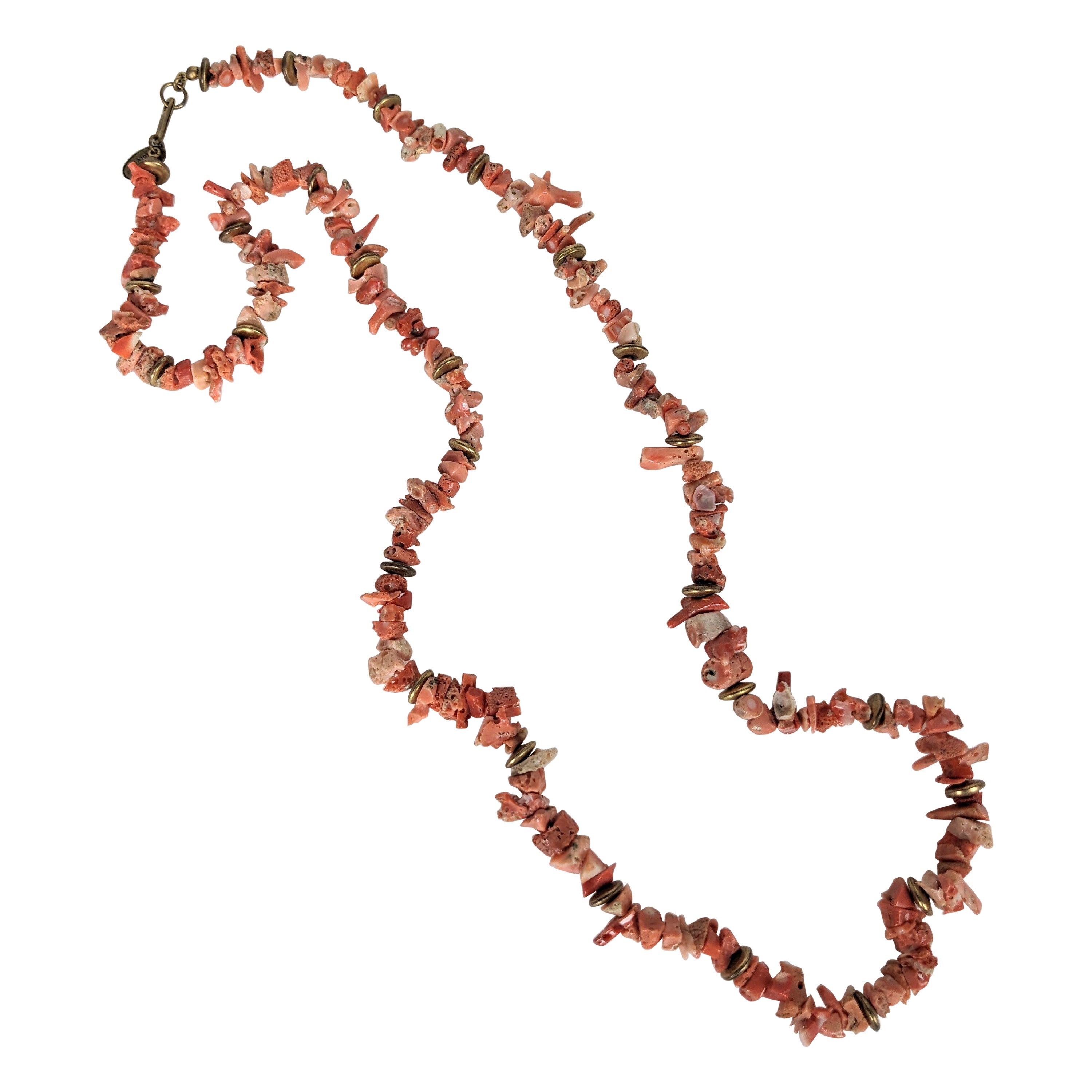 Collana di trucioli di corallo Miriam Haskell in vendita