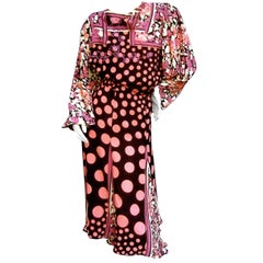Diane Fres Pastelldruck Bluse Rock Ensemble ca. 1980er Jahre