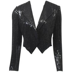 Vintage Neil Bieff/Arturo Herrera Black Sequined Jacket