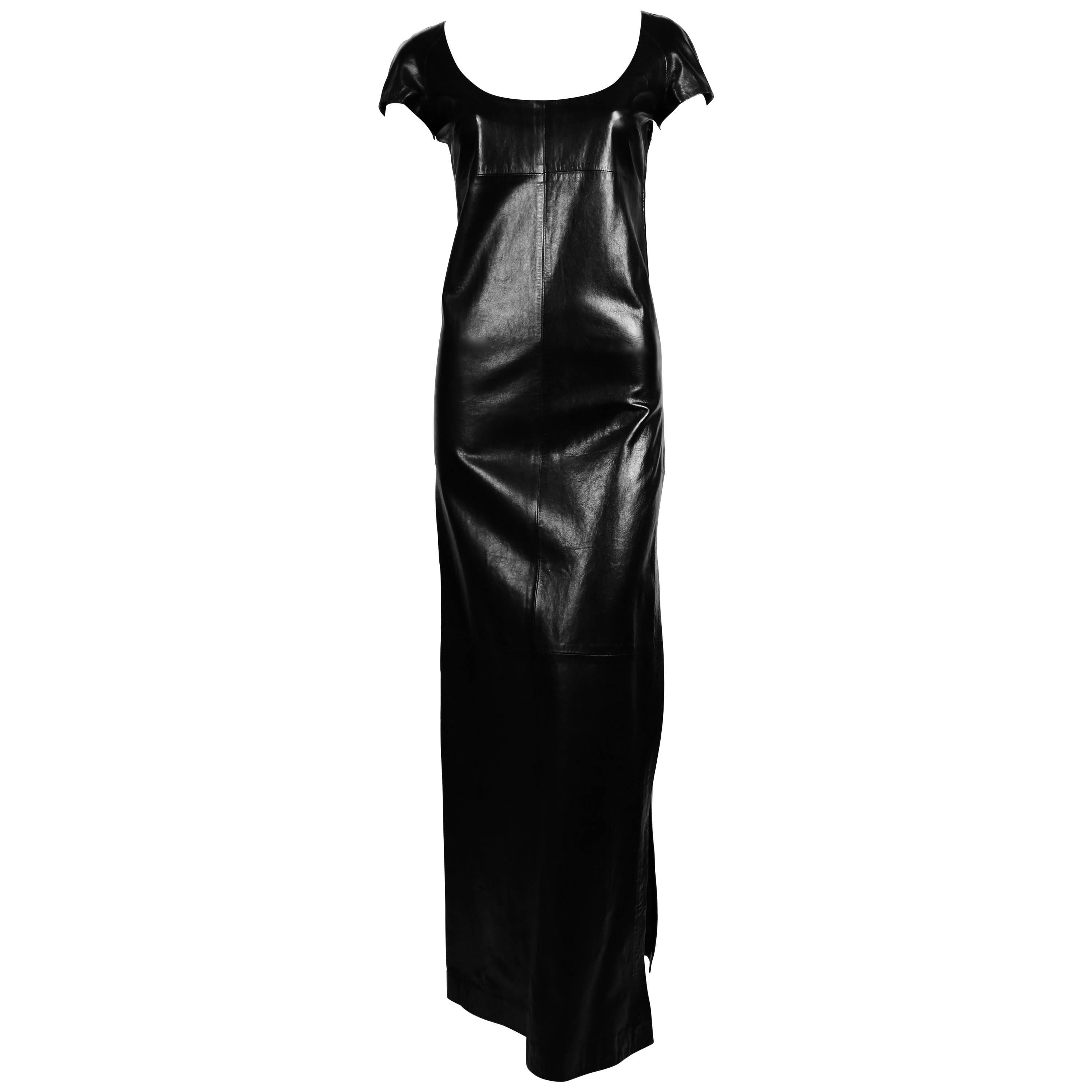 very rare 1990's TOM FORD for GUCCI black leather dress at 1stDibs