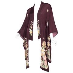 1920s Printed Silk Kimono