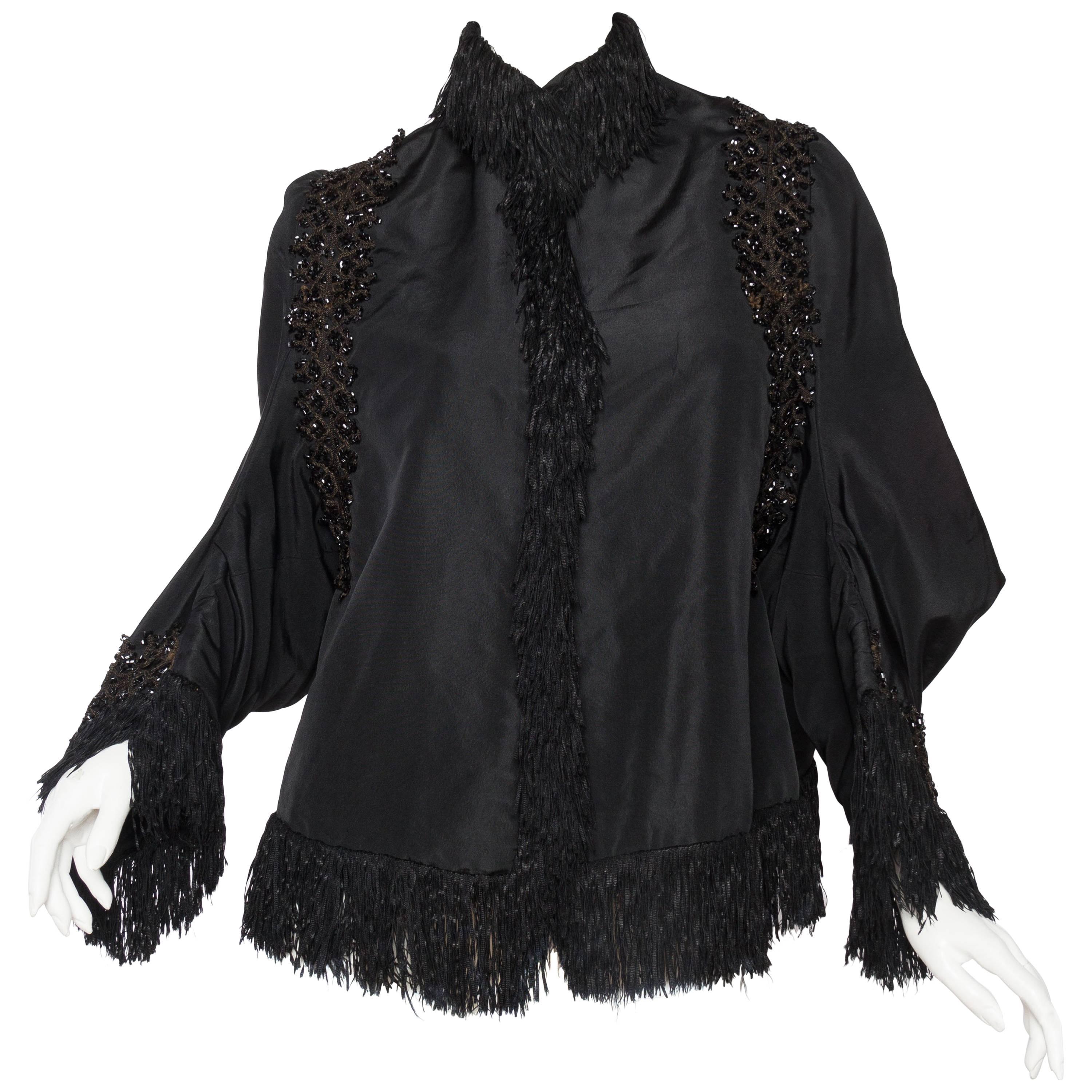 Victorian Fringed Silk Jacket