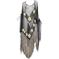 1930s Crochet Tunic with Long Fringe