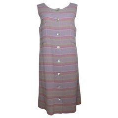 Chanel Coloured Striped Tweed Dress
