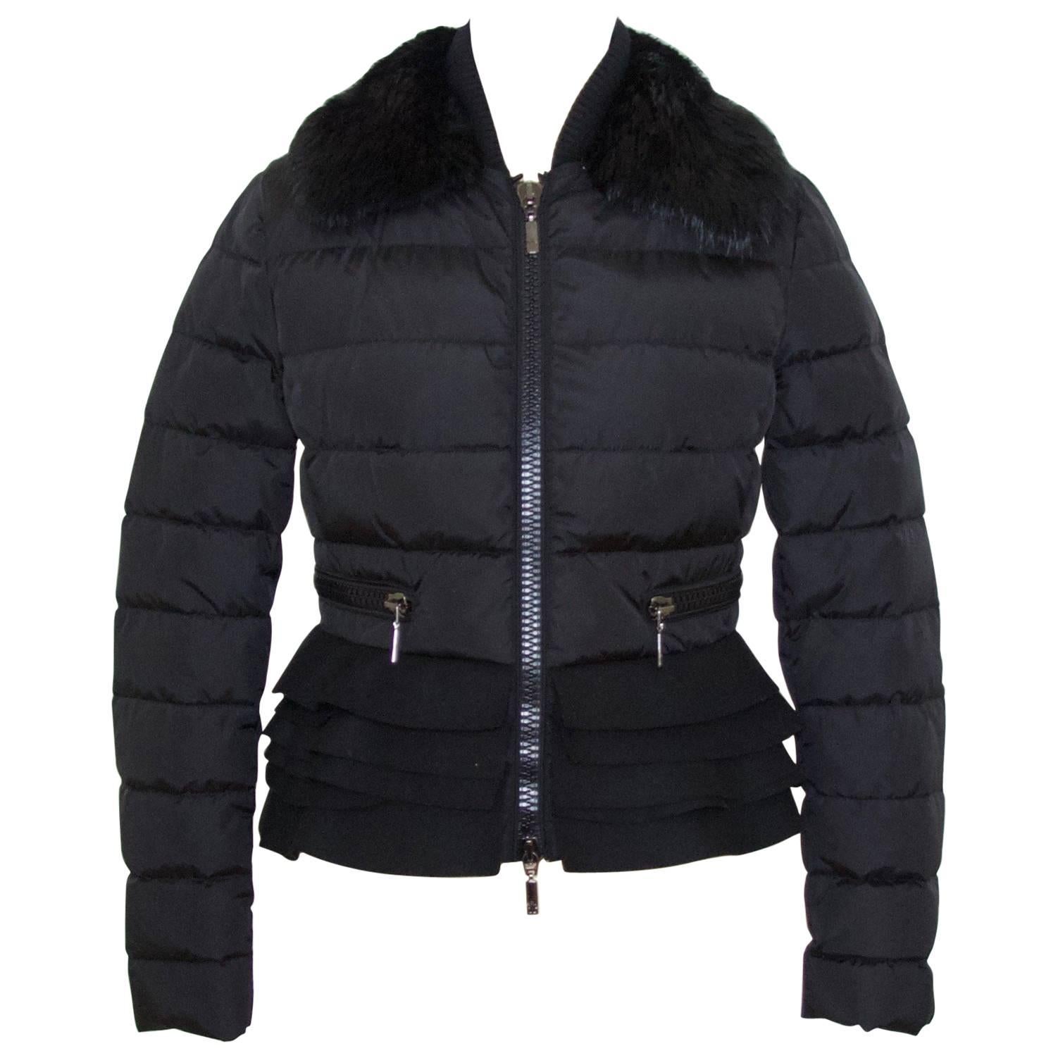 Moncler Black Ski Jacket For Sale