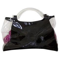 Chanel millenium limited edition black and clear tote