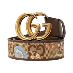 Cintura Gucci Marmont Flora Marrone